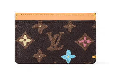 Pre-owned Louis Vuitton By Tyler, The Creator Card Holder Chocolate Craggy Monogram