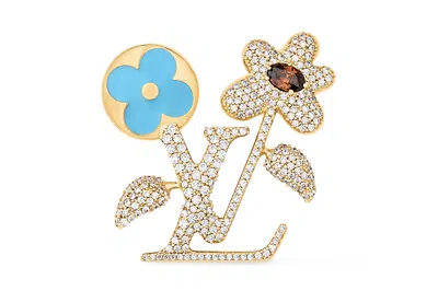 Pre-owned Louis Vuitton By Tyler, The Creator Lv Blooming Brooch Gold-color