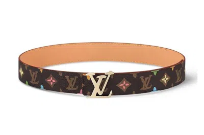 Pre-owned Louis Vuitton By Tyler, The Creator Lv Tag 40mm Reversible Belt Chocolate Craggy Monogram