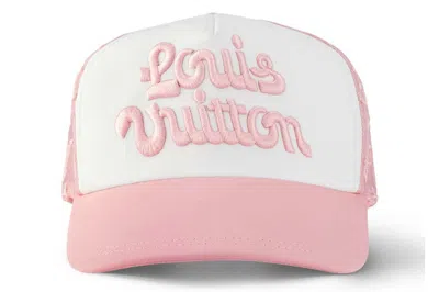 Pre-owned Louis Vuitton By Tyler, The Creator Mesh Signature Cap Pink