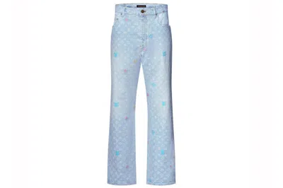 Pre-owned Louis Vuitton By Tyler, The Creator Monogram Denim Pants Washed Indigo