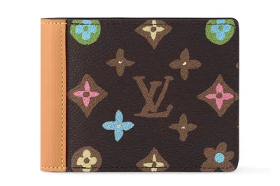 Pre-owned Louis Vuitton By Tyler, The Creator Multiple Wallet Chocolate Craggy Monogram