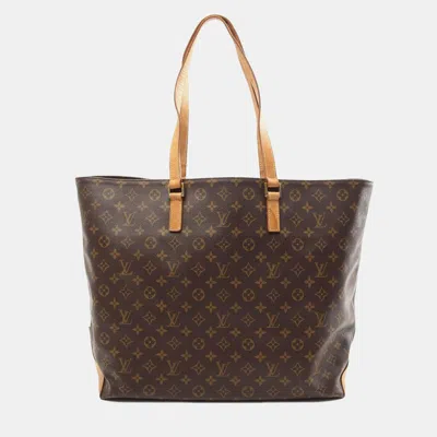 Pre-owned Louis Vuitton Cabas Alto Shoulder Tote Bag Monogram Canvas Brown
