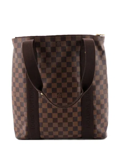 Pre-owned Louis Vuitton Cabas Beaubourg Damier Tote Bag In Brown