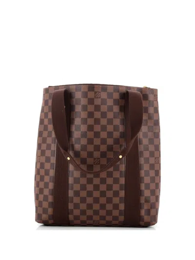 Pre-owned Louis Vuitton Cabas Beaubourg Damier Tote Bag In Brown