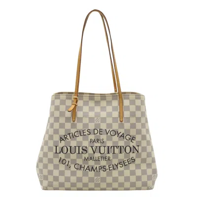 Pre-owned Louis Vuitton Cabas Canvas Shoulder Bag () In White