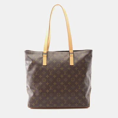 Pre-owned Louis Vuitton Cabas Mezzo Brown Monogram Canvas Tote