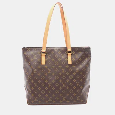 Pre-owned Louis Vuitton Cabas Mezzo Brown Monogram Canvas Tote