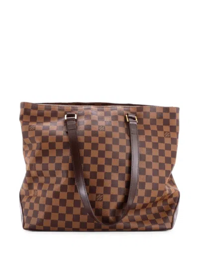 Pre-owned Louis Vuitton Cabas Mezzo Damier Tote Bag In Brown