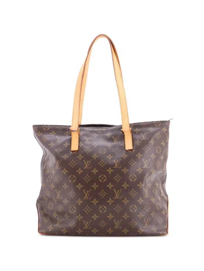 Pre-owned Louis Vuitton Cabas Mezzo Monogram Canvas Tote Bag In Brown