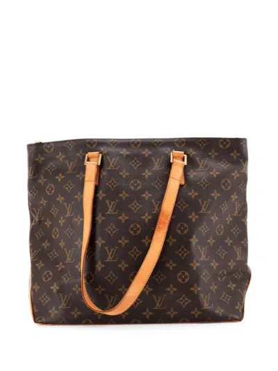 Pre-owned Louis Vuitton Cabas Mezzo Monogram Canvas Tote Bag In Brown