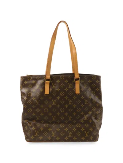 Pre-owned Louis Vuitton Cabas Mezzo Monogram Tote Bag In Brown