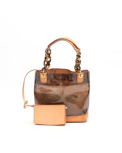 Pre-owned Louis Vuitton Cabas Monogram Ambre Pm Bag In Brown
