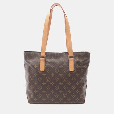 Pre-owned Louis Vuitton Cabas Piano Shoulder Tote Bag Monogram Canvas In Brown