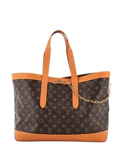 Pre-owned Louis Vuitton Cabas Voyage Monogram Canvas Tote Bag In Brown