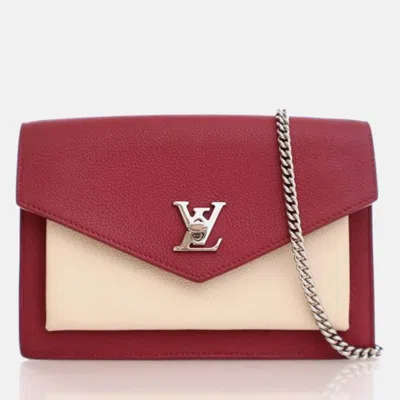 Pre-owned Louis Vuitton Calfskin Mylockme Chain Pochette In Multi
