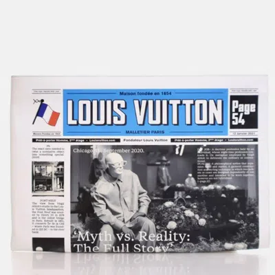 Pre-owned Louis Vuitton Calfskin Newspaper Pouch In Multi