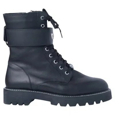 Pre-owned Louis Vuitton Calfskin Territory Flat Ranger Boots -'10s In Black