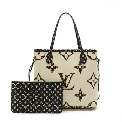 Pre-owned Louis Vuitton Camel Lv Off White Monogram Monogram Reverse Tote Bag ()