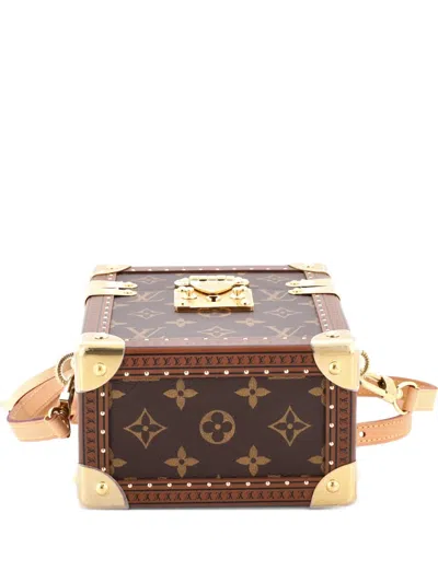 Pre-owned Louis Vuitton Camera Box Trunk Bag Monogram Canvas Satchel In Brown