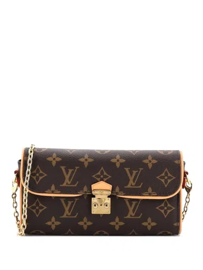 Pre-owned Louis Vuitton Camille Pochette Monogram Canvas Clutch Bag In Brown
