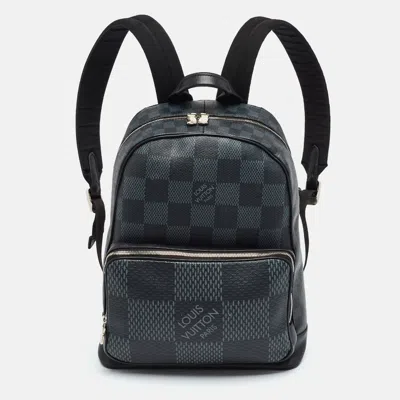 Pre-owned Louis Vuitton Campus Damier Graphite Canvas Backpack In Black