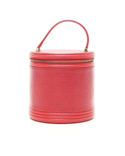 Pre-owned Louis Vuitton Cannes Epi Handbag In Red