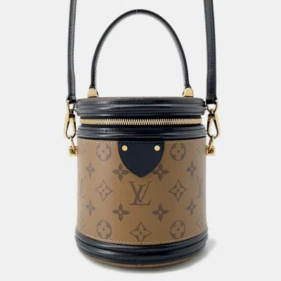 Pre-owned Louis Vuitton Cannes Noir Monogram Monogram Reverse Canvas In Black