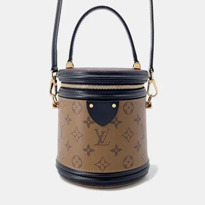 Pre-owned Louis Vuitton Cannes Noir Monogram Monogram Reverse Canvas In Brown