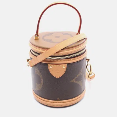 Pre-owned Louis Vuitton Cannes Shoulder Handbag Monogram Giant Reverse Canvas In Brown