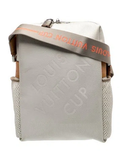 Pre-owned Louis Vuitton Canvas Backpack In White