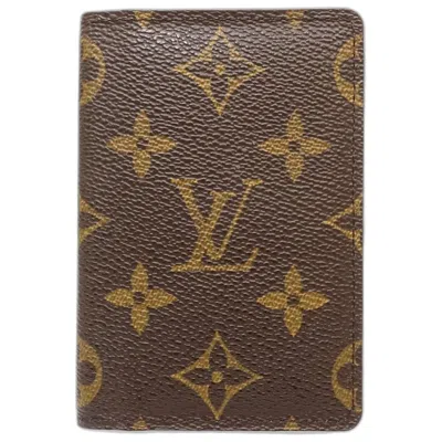 Pre-owned Louis Vuitton Canvas Card Case () In Brown