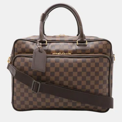 Pre-owned Louis Vuitton Canvas Damier Icare Business Bag In Brown
