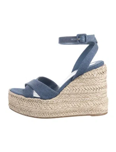 Pre-owned Louis Vuitton Canvas Espadrilles In Blue