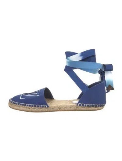 Pre-owned Louis Vuitton Canvas Graphic Print Espadrilles In Blue