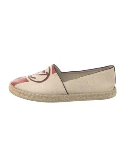 Pre-owned Louis Vuitton Canvas Graphic Print Espadrilles In Neutral