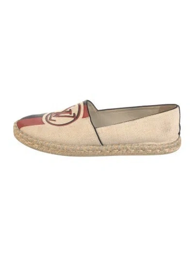 Pre-owned Louis Vuitton Canvas Graphic Print Espadrilles In Neutral