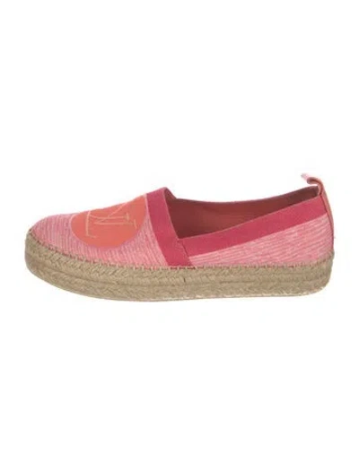 Pre-owned Louis Vuitton Canvas Graphic Print Espadrilles In Orange/pink