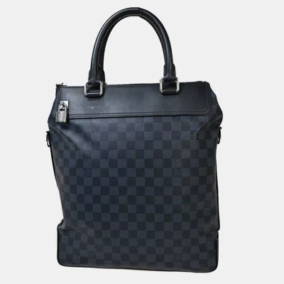 Pre-owned Louis Vuitton Canvas Greenwich Satchel In Black