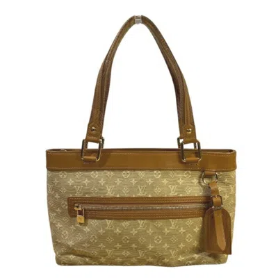 Pre-owned Louis Vuitton Canvas Leather Handbag Tote Bag () In Beige