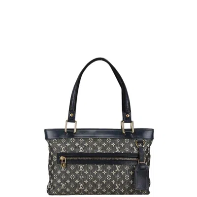Pre-owned Louis Vuitton Canvas Leather Handbag Tote Bag () In Black
