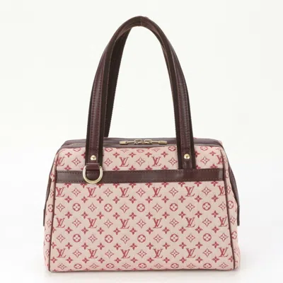 Pre-owned Louis Vuitton Canvas Leather Handbag Tote Bag () In Red