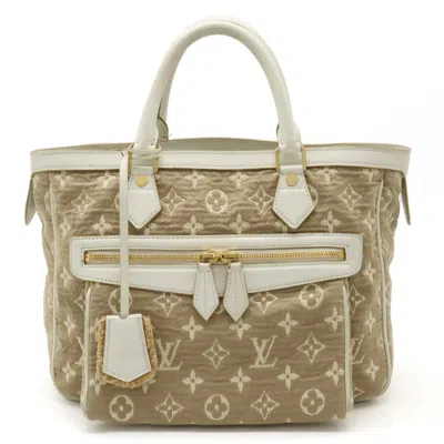Pre-owned Louis Vuitton Canvas Leather Handbag Tote Bag () In White
