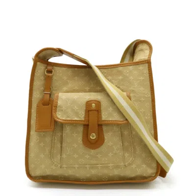 Pre-owned Louis Vuitton Canvas Leather Shoulder Bag () In Beige