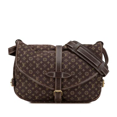 Pre-owned Louis Vuitton Canvas Leather Shoulder Bag () In Brown