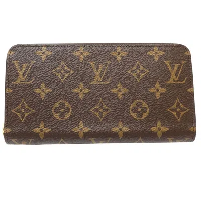 Pre-owned Louis Vuitton Canvas Long Wallet (bi-fold) () In Brown