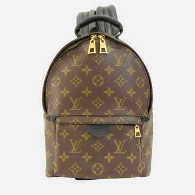 Pre-owned Louis Vuitton Canvas Palm Springs Monogram Backpack In Brown