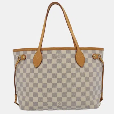 Pre-owned Louis Vuitton Canvas Pm Neverfull Tote Bag In Beige