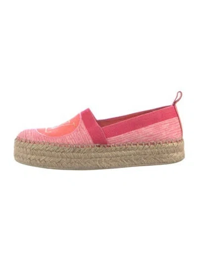 Pre-owned Louis Vuitton Canvas Printed Espadrilles In Pink