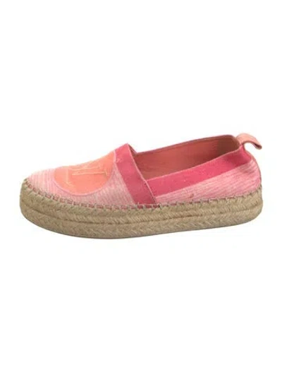 Pre-owned Louis Vuitton Canvas Printed Espadrilles In Pink